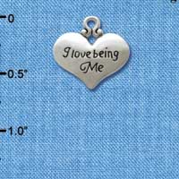 C2703 - I love being Me - Heart - Silver Charm